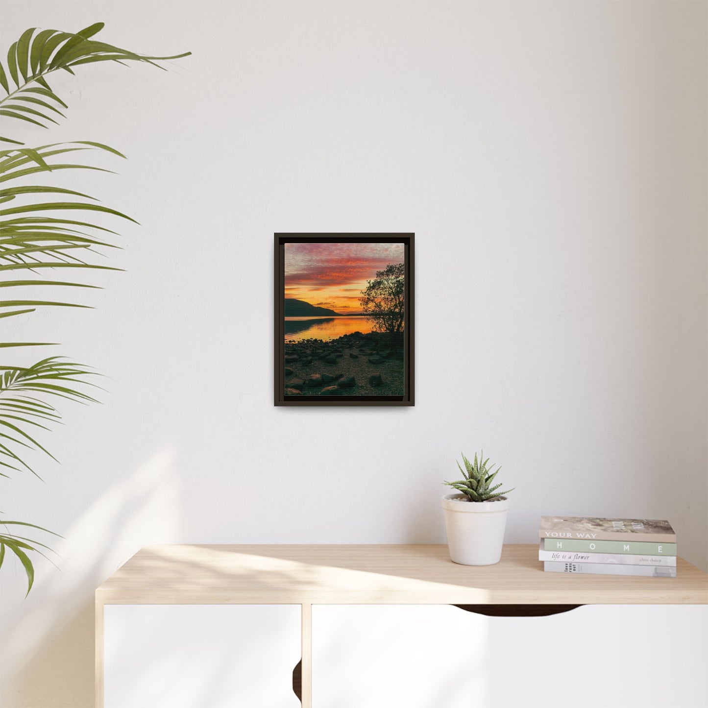 Sunset in Kerry Matte Canvas, Framed (Multi-color)