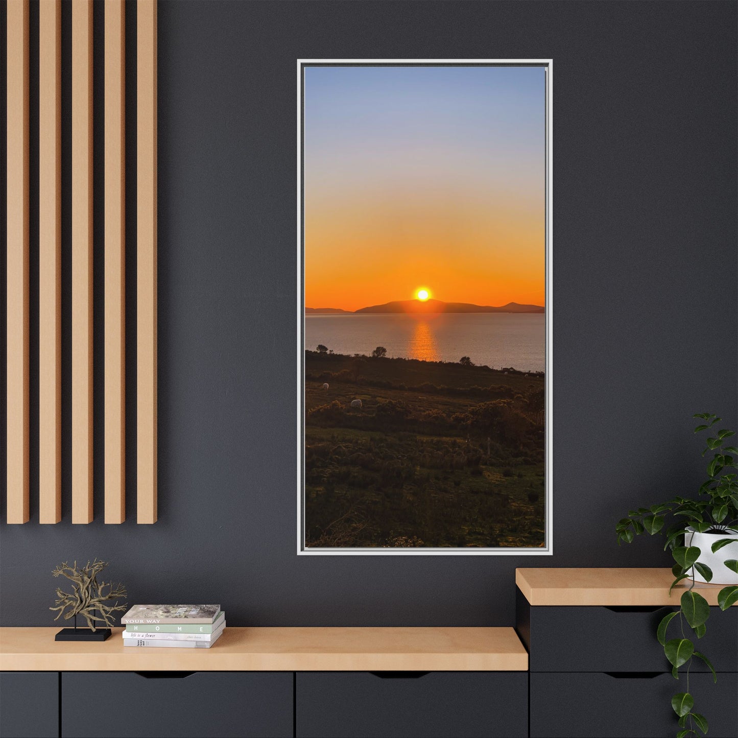 Sunset Ring Of Kerry Matte Canvas, Framed (Multi-color)