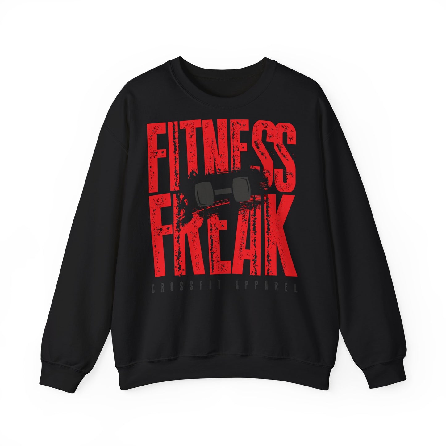 Fitness Freak Crewneck Sweatshirt - Cozy CrossFit Apparel for Gym Enthusiasts