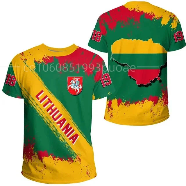 Lithuania Youth Nation Flag Stylish T-Shirt