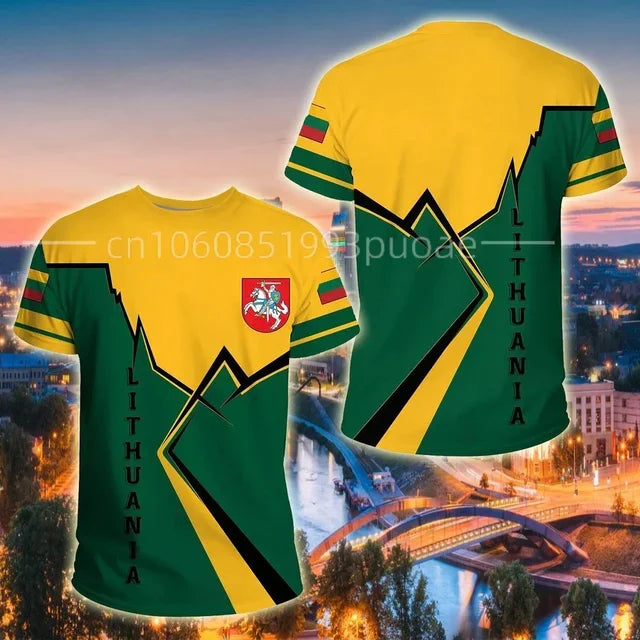 Lithuania Youth Nation Flag Stylish T-Shirt