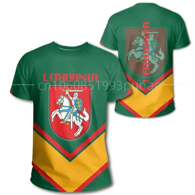 Lithuania Youth Nation Flag Stylish T-Shirt