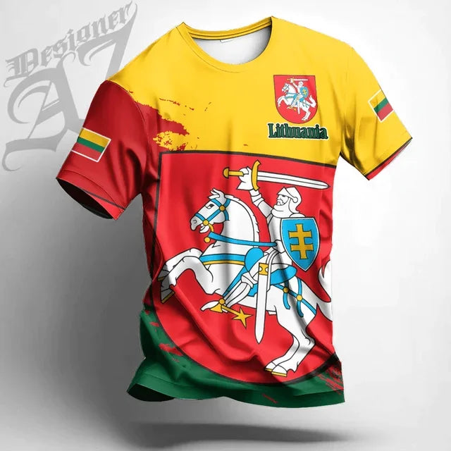 Lithuania Youth Nation Flag Stylish T-Shirt