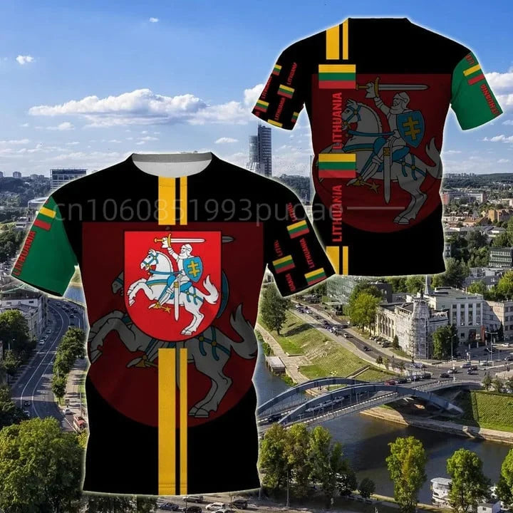 Lithuania Youth Nation Flag Stylish T-Shirt