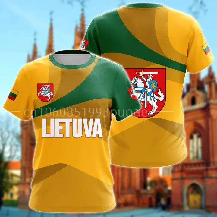 Lithuania Youth Nation Flag Stylish T-Shirt