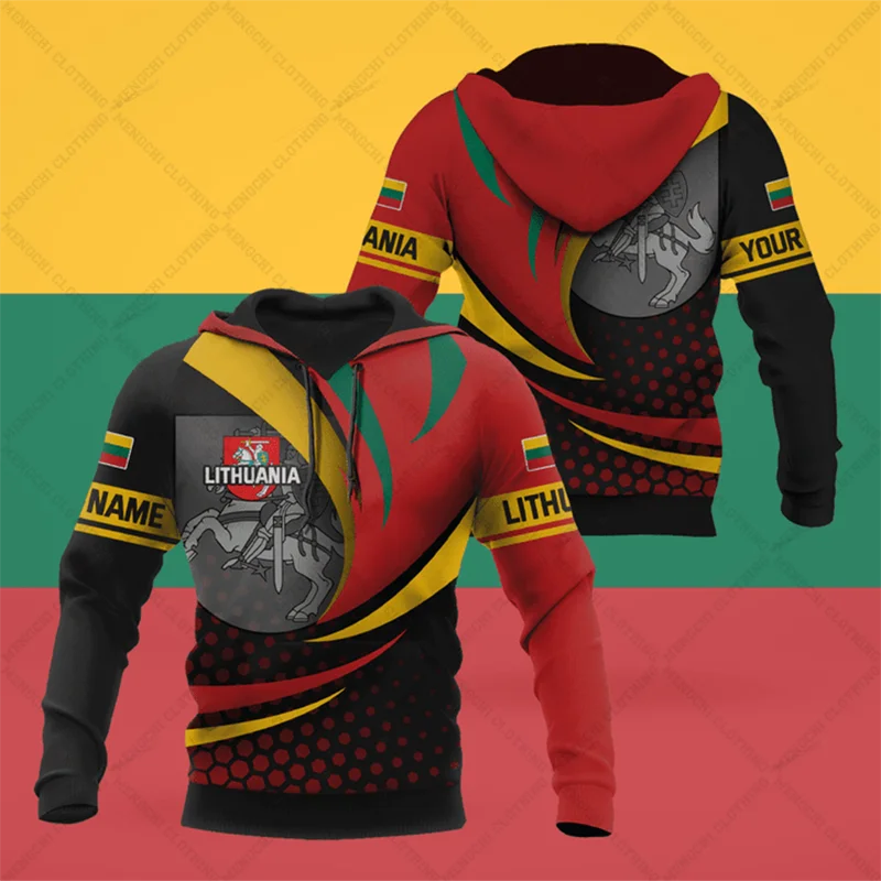 Customize Lithuania Emblem Graphic Hoodies Lithuania