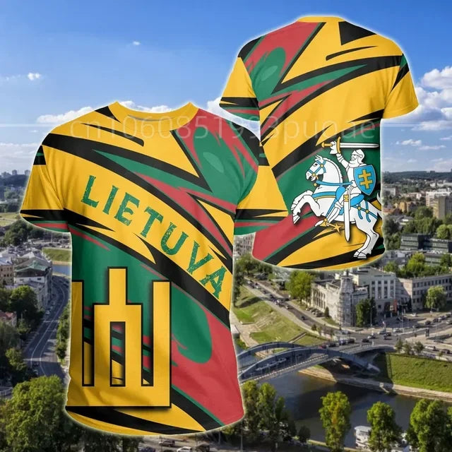 Lithuania Youth Nation Flag Stylish T-Shirt