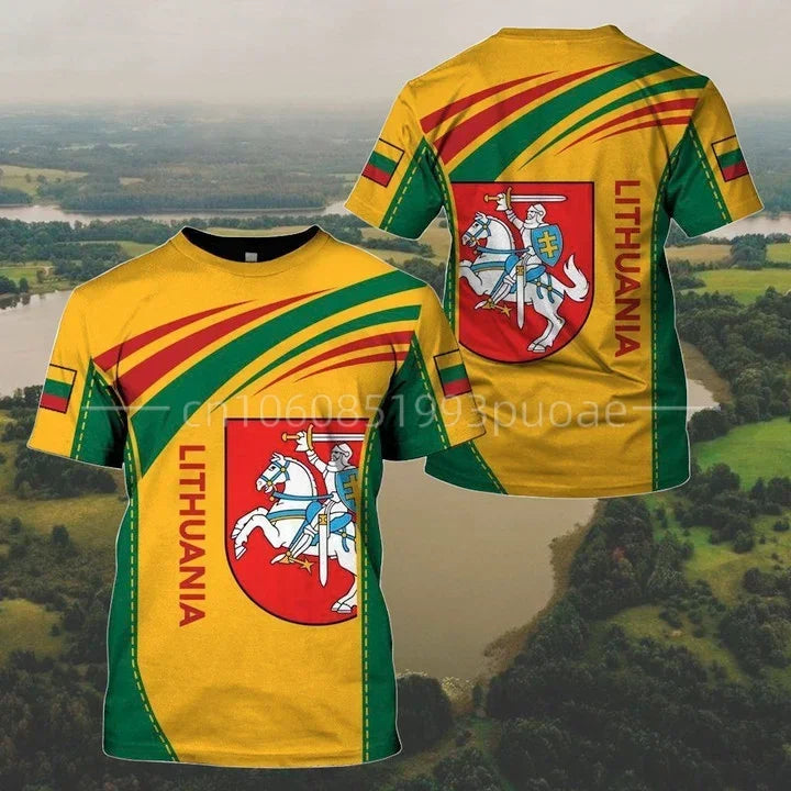 Lithuania Youth Nation Flag Stylish T-Shirt