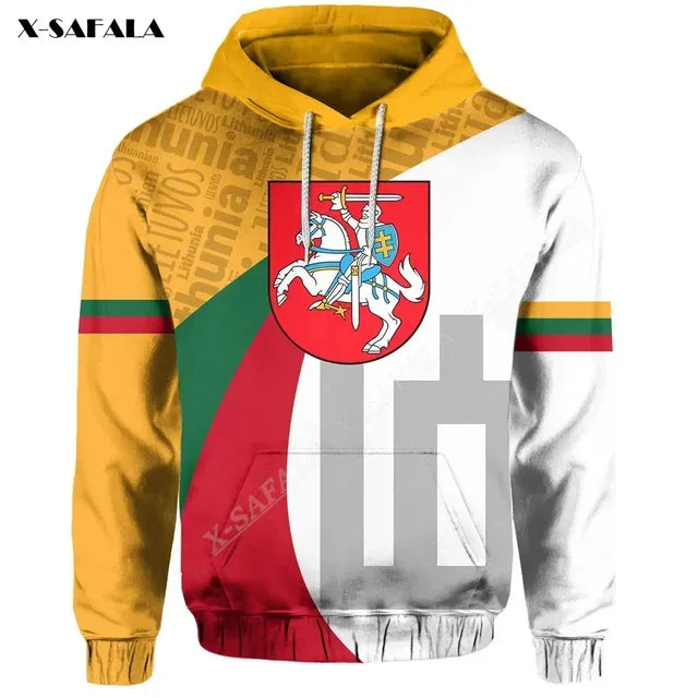 Proud To Be Lithuania Lietuva Flag 3D