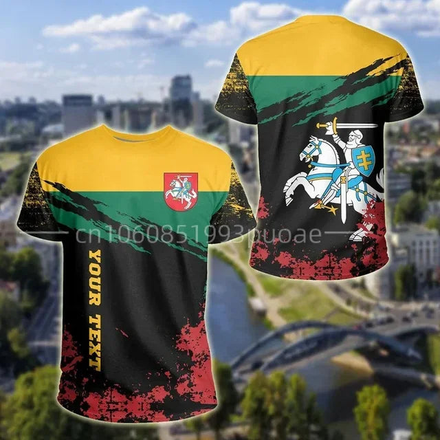 Lithuania Youth Nation Flag Stylish T-Shirt