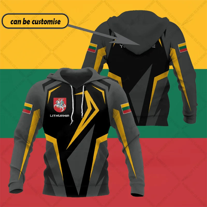 Customize Lithuania Emblem Graphic Hoodies Lithuania