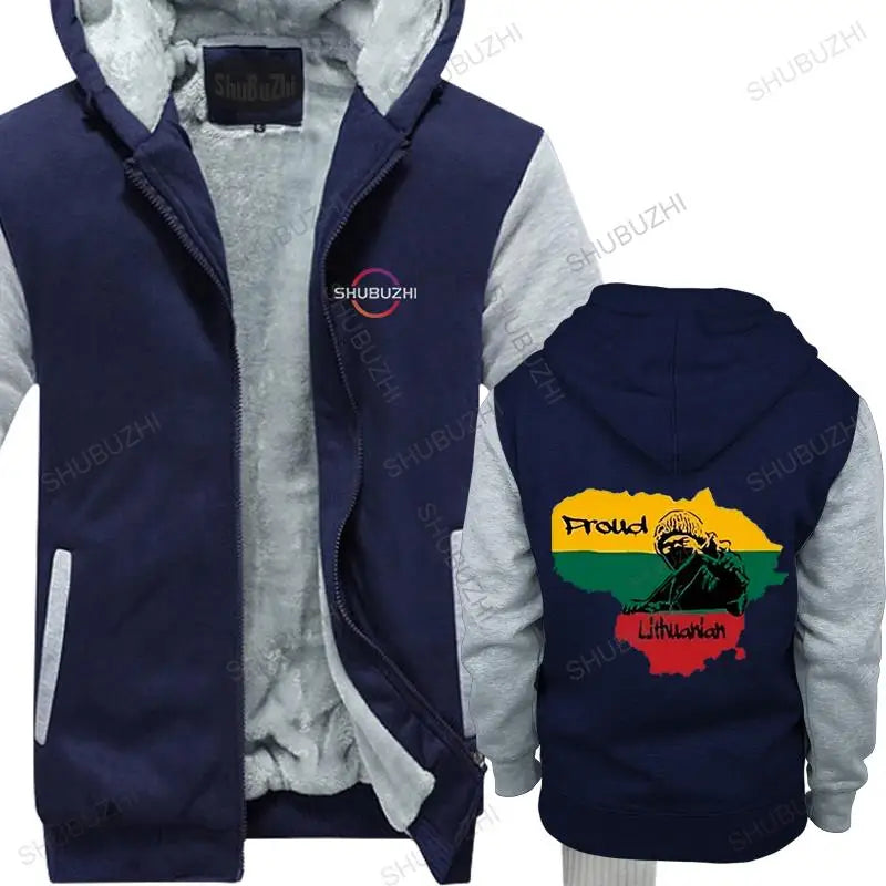 Stylish Graphic Lithuania fleece hoody Proud Lithuanian Mano Lietuva
