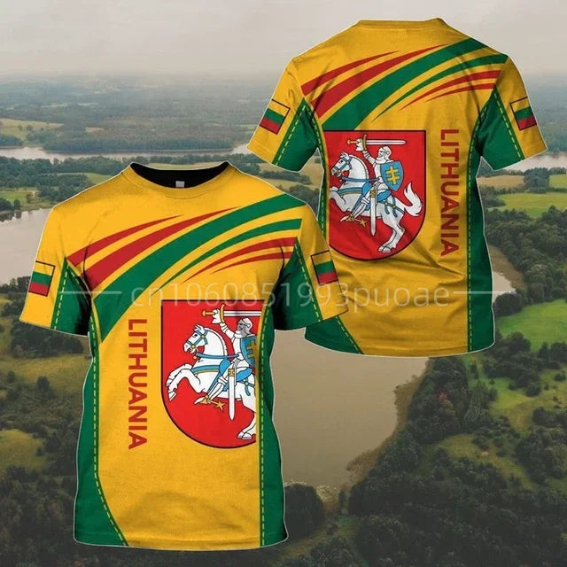 Lithuania Youth Nation Flag Stylish T-Shirt