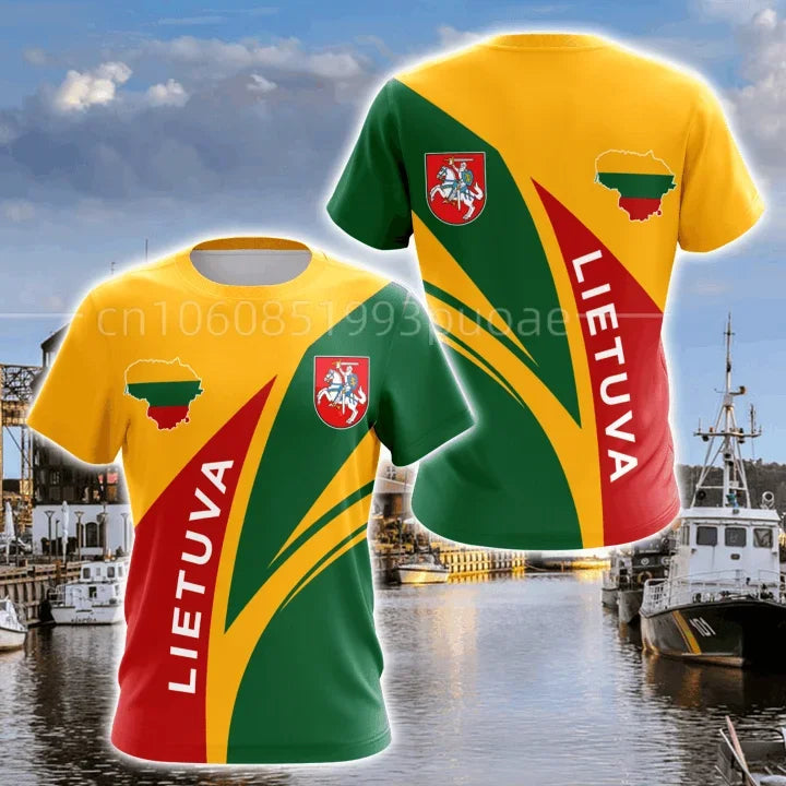 Lithuania Youth Nation Flag Stylish T-Shirt