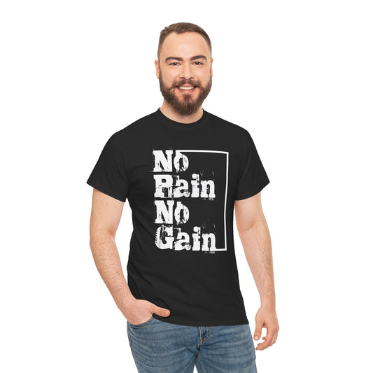No Pain No Gain Heavy Cotton Tee - Motivational Unisex Shirt for Fitness Enthusiasts
