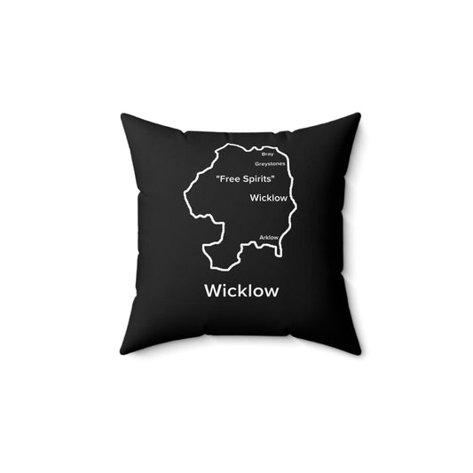 Wicklow Spun Polyester Square Pillow Black Edition 2 Sizes