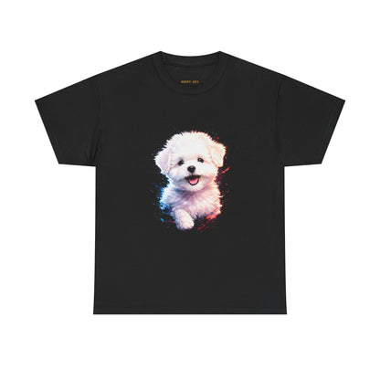 Puppy Portrait T-Shirt — Cute Fluffy Dog Graphic Tee