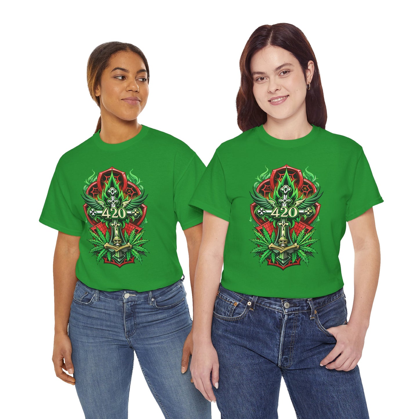 420 Cannabis Shield T-Shirt – Marijuana Leaf Stoner Graphic Tee