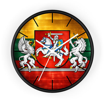 Lithuanian Coat of Arms Wall Clock — Vytis Emblem Decorative Clock