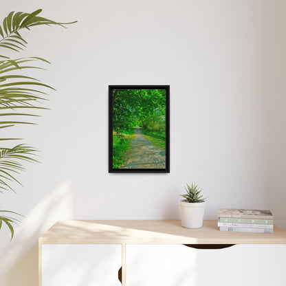 Listowel River Walk Matte Canvas, Framed (Multi-color)