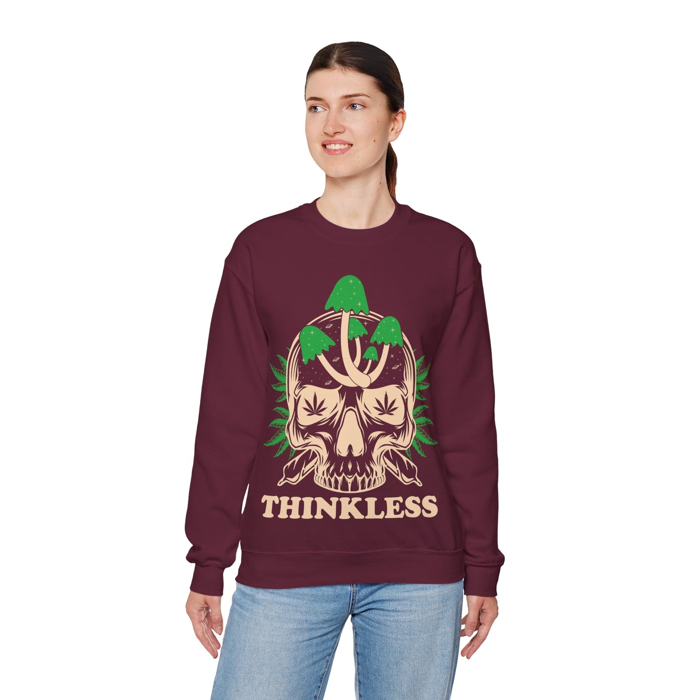 Mushroom Skull 'THINKLESS' Sweatshirt