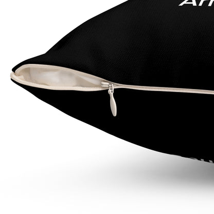 Armagh Spun Polyester Square Pillow Black Edition 2 Sizes