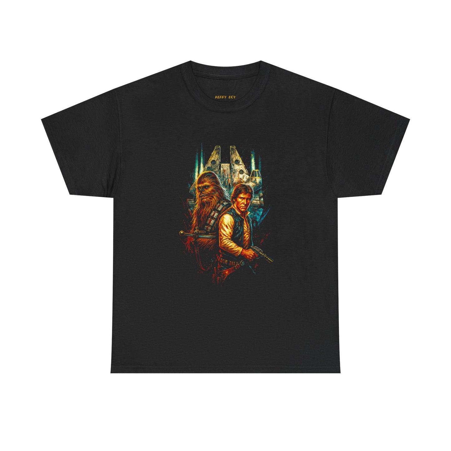Graphic Tee — Vintage Space Heroes Illustration T-Shirt
