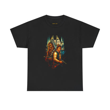Graphic Tee — Vintage Space Heroes Illustration T-Shirt