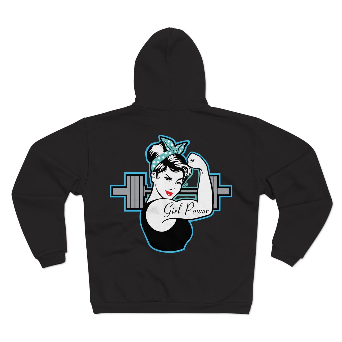 Empowered Women Unisex Hooded Zip Sweatshirt - 'Girl Power' Fitness Hoodie