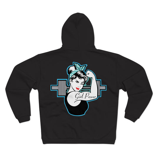 Empowered Women Unisex Hooded Zip Sweatshirt - 'Girl Power' Fitness Hoodie