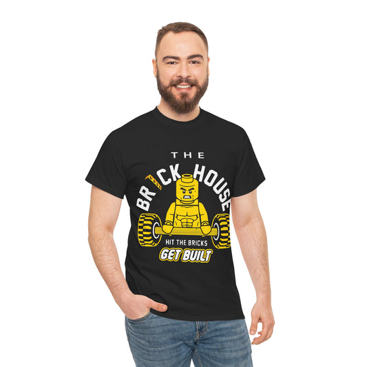 The Brick House Unisex Heavy Cotton Tee – Get Built LEGO Style T-Shirt Black