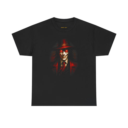 T-Shirt — Red Noir Gentleman Portrait Graphic Tee