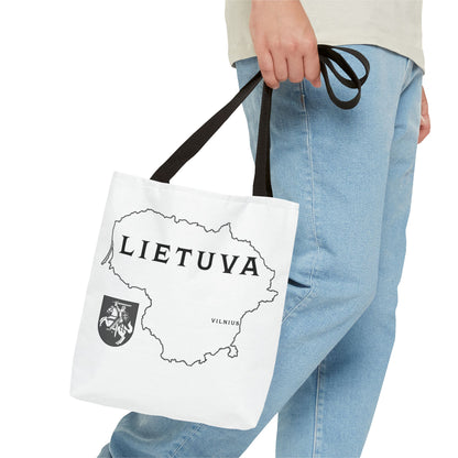 Lietuva Map Tote Bag - Stylish Travel Bag for Lithuanian Pride