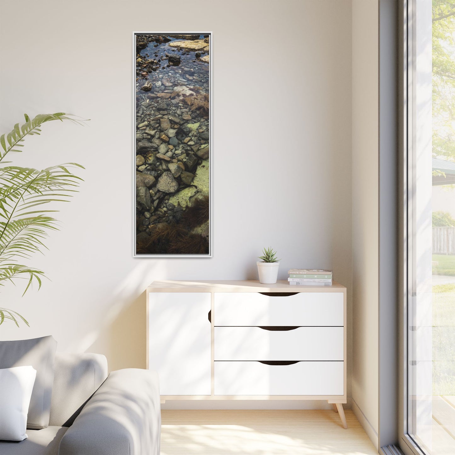 Rocks Matte Canvas, Framed (Multi-color)