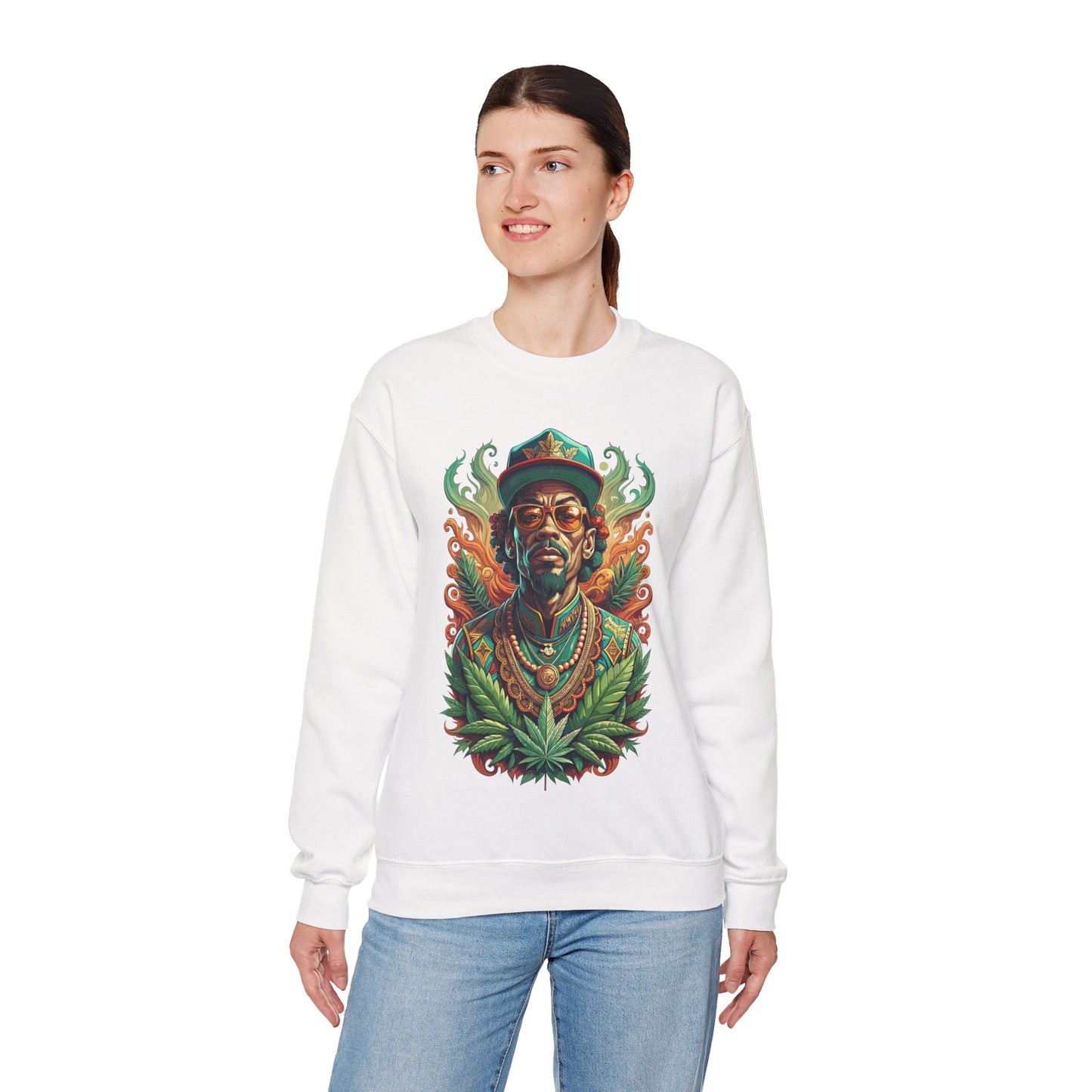 Reggae Lion — Rasta Portrait Graphic Sweatshirt
