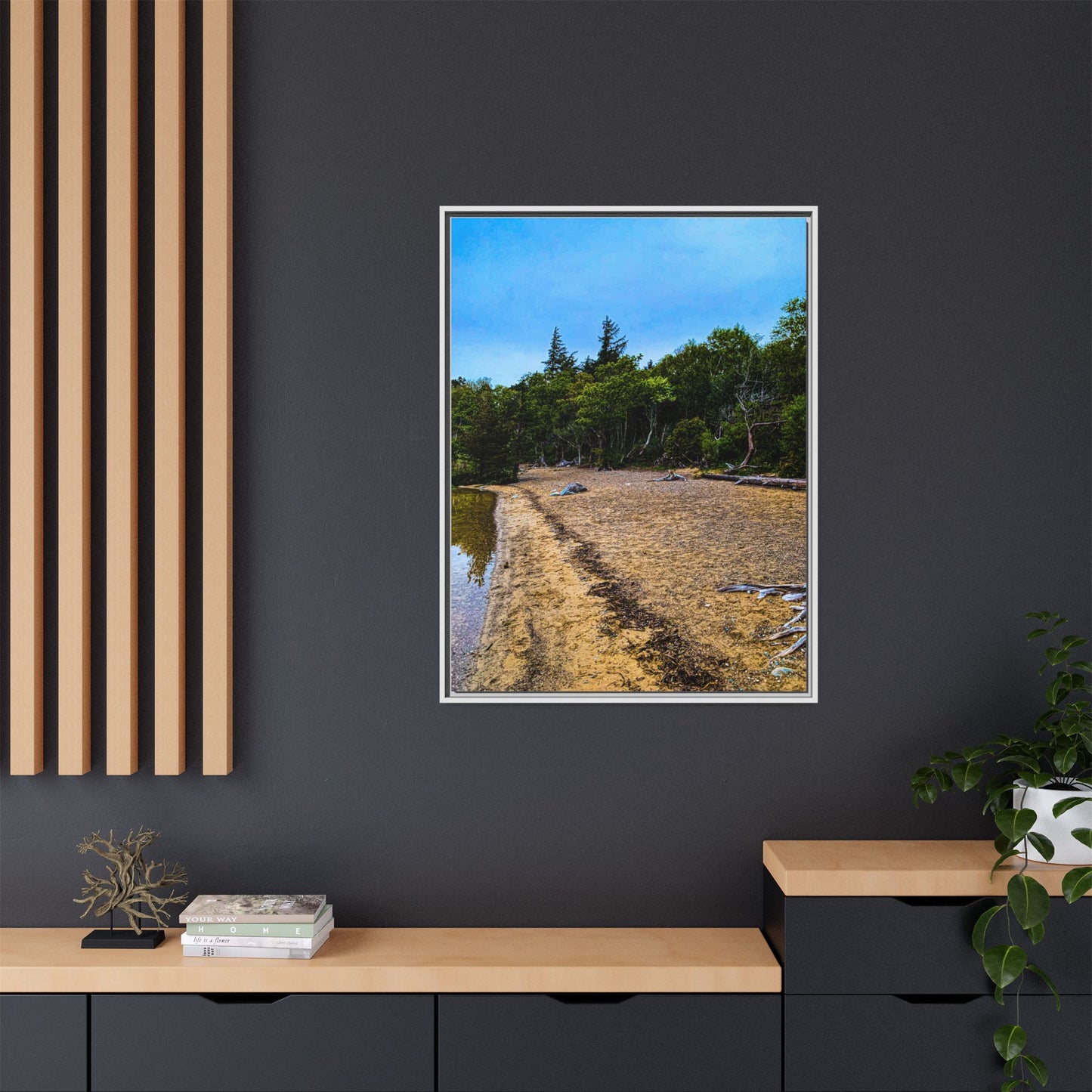 Killarney Beach Matte Canvas, Framed (Multi-color)