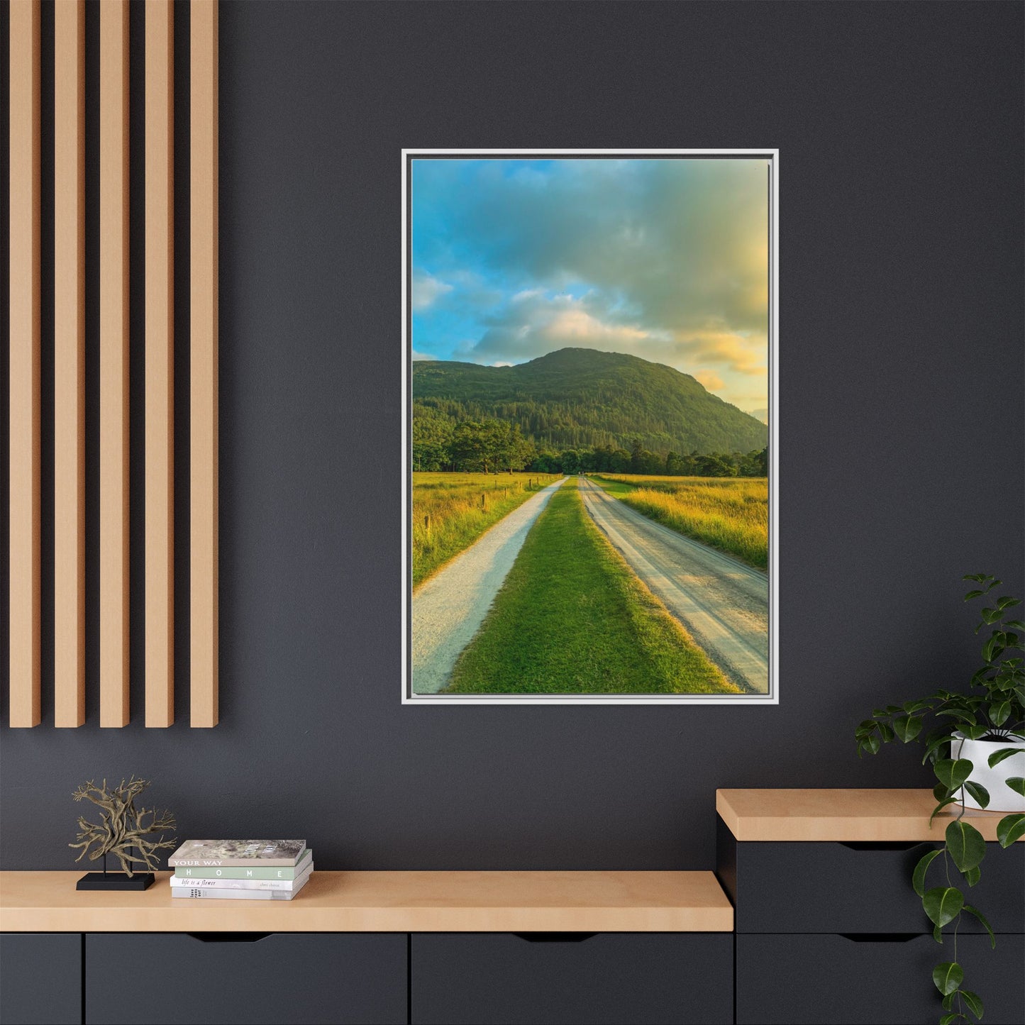 Mountain Torc Matte Canvas, Framed (Multi-color)