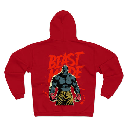 Beast Mode Unisex Zip Hoodie - Perfect for Fitness Lovers | Gym Apparel
