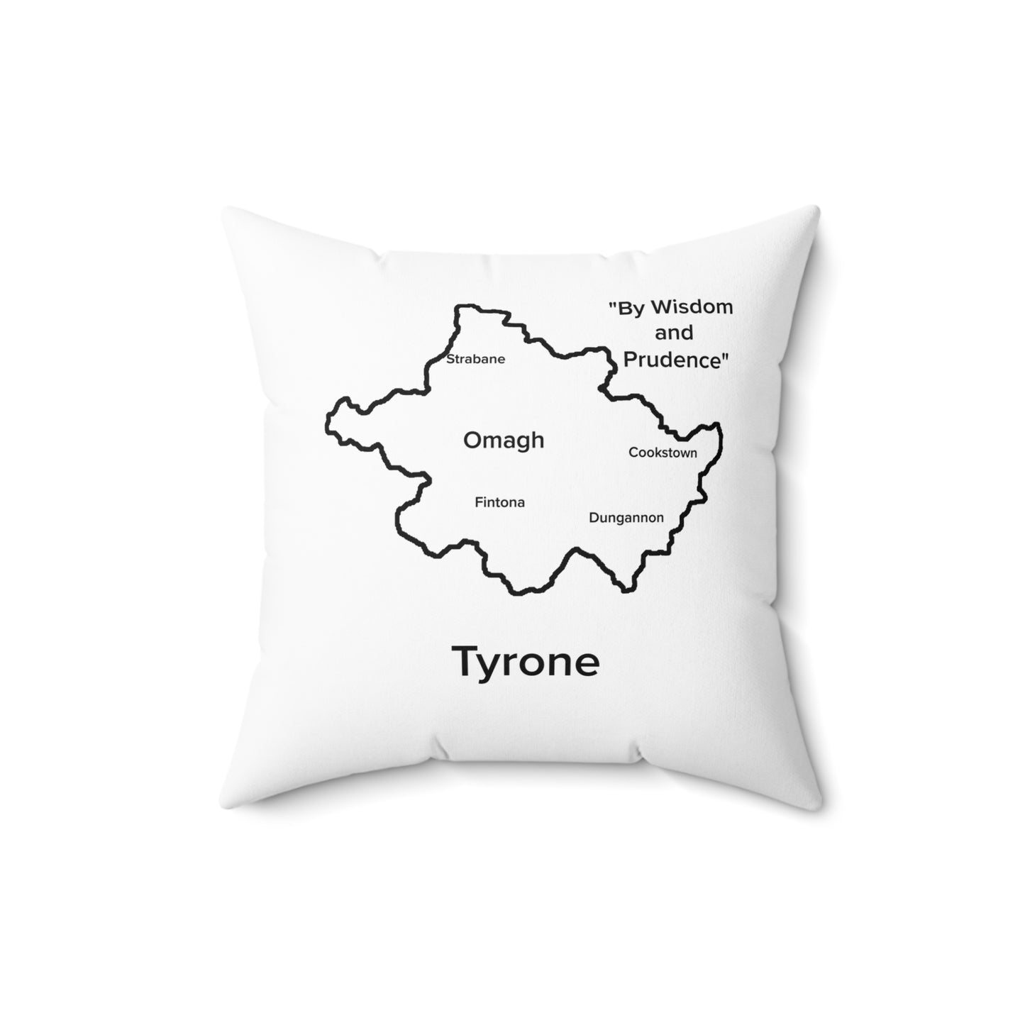 Tyrone Spun Polyester Square Pillow White Edition 2 Sizes