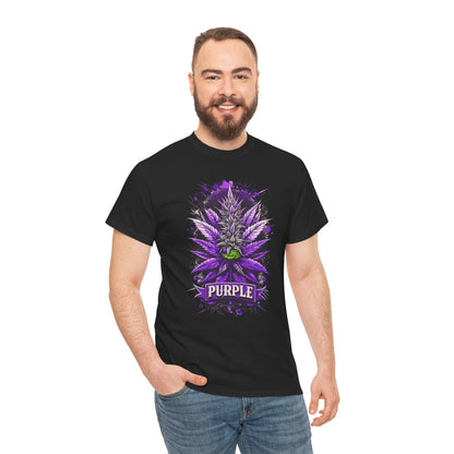 Purple Cannabis Bud T-Shirt — Bold Psychedelic Marijuana Graphic Tee
