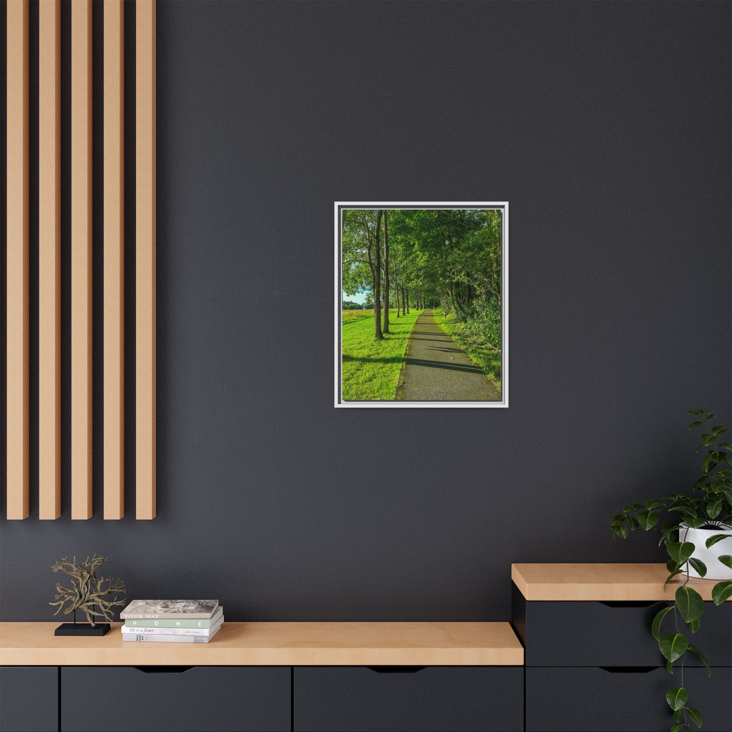 Listowel Town Park Matte Canvas, Framed (Multi-color)