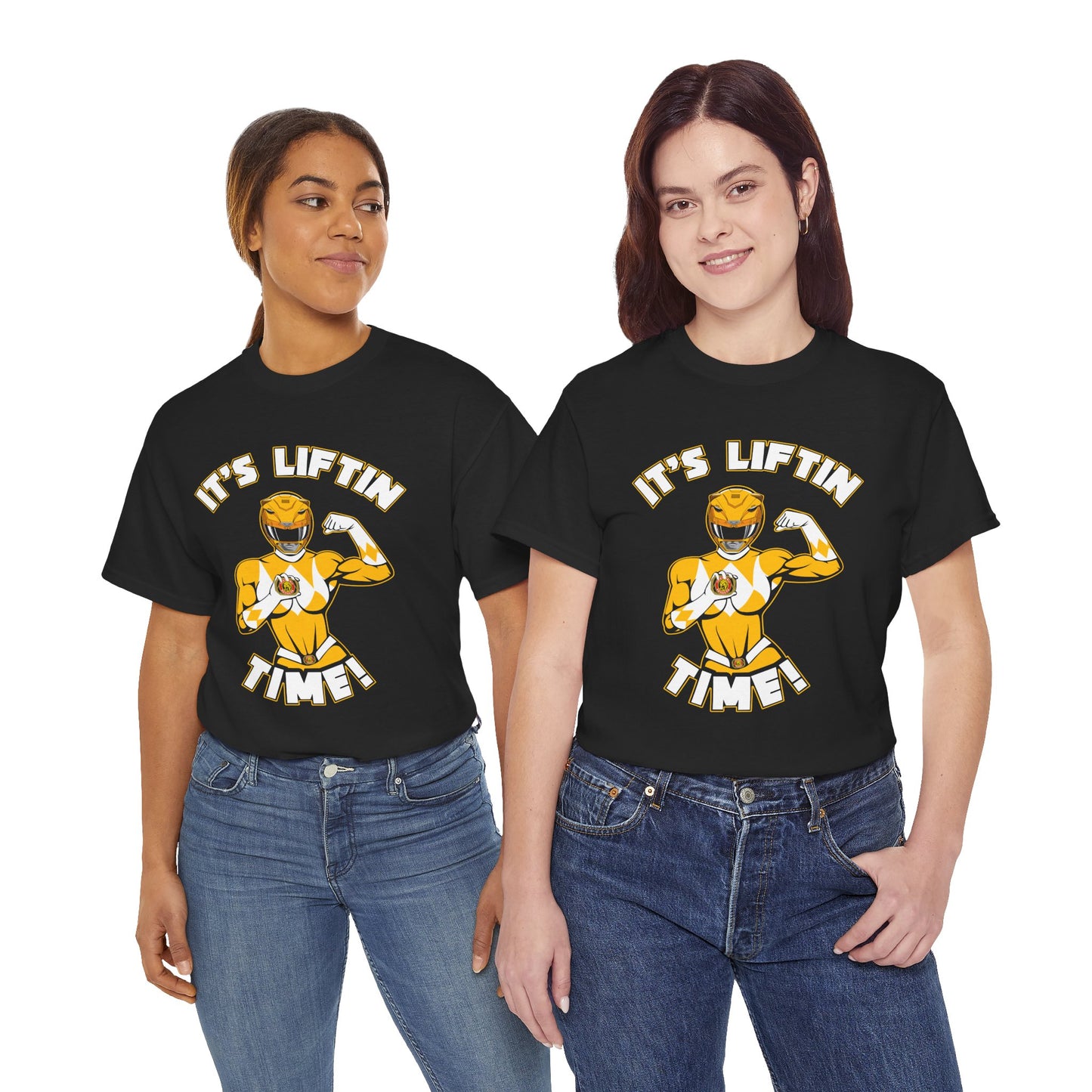 It's Liftin' Time Unisex Heavy Cotton Tee - Fitness & Powerlifting Motivational Shirt Black