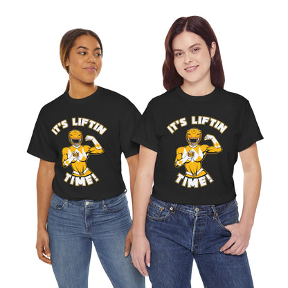 It's Liftin' Time Unisex Heavy Cotton Tee - Fitness & Powerlifting Motivational Shirt Black