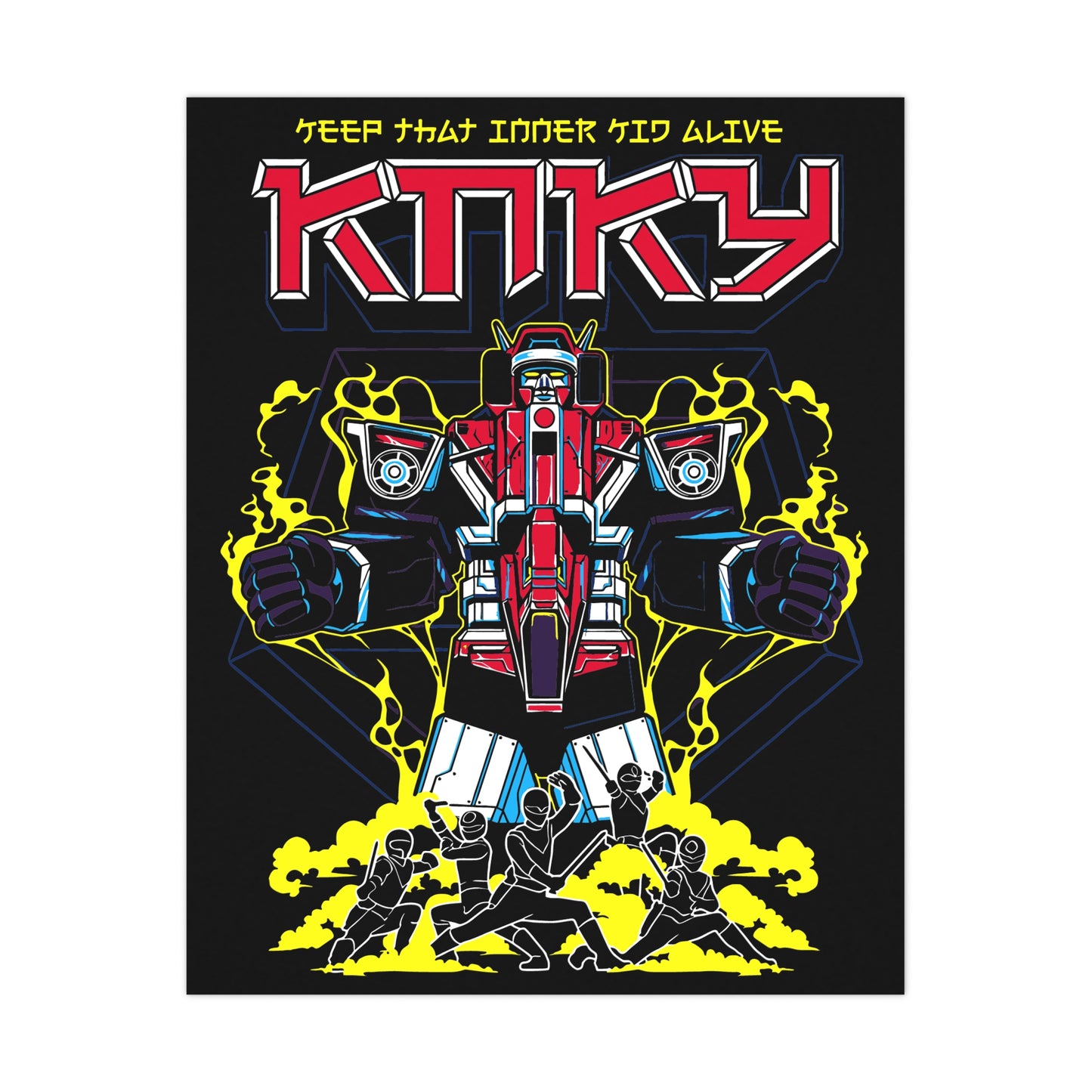 Retro Robot Art Poster - Keep That Inner Kid Alive - Matte Wall Décor