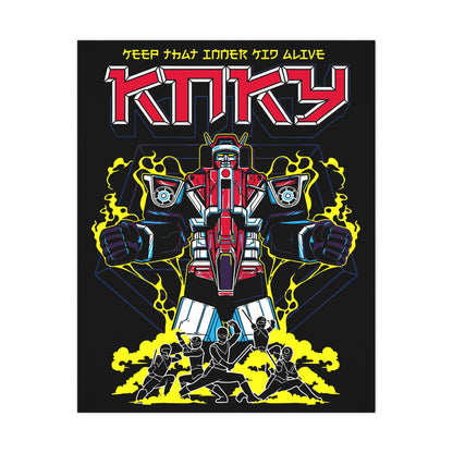 Retro Robot Art Poster - Keep That Inner Kid Alive - Matte Wall Décor