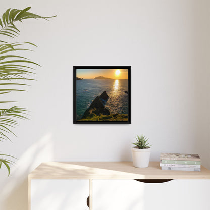 Dunquin Pier Matte Canvas, Framed (Multi-color)