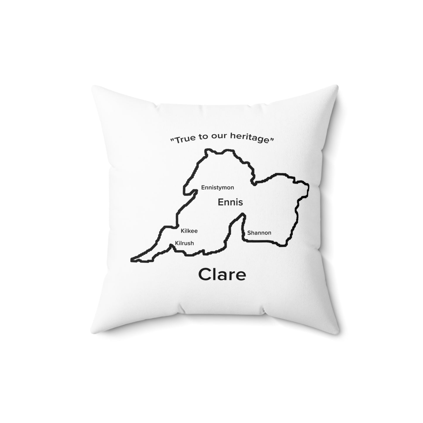 Clare Spun Polyester Square Pillow White Edition 2 Sizes