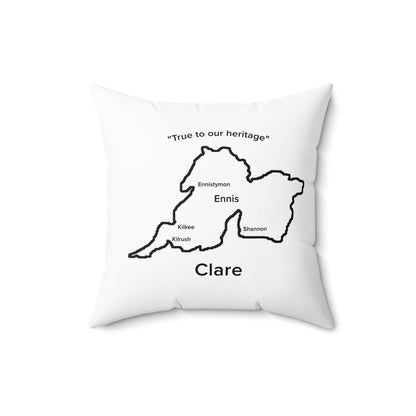 Clare Spun Polyester Square Pillow White Edition 2 Sizes
