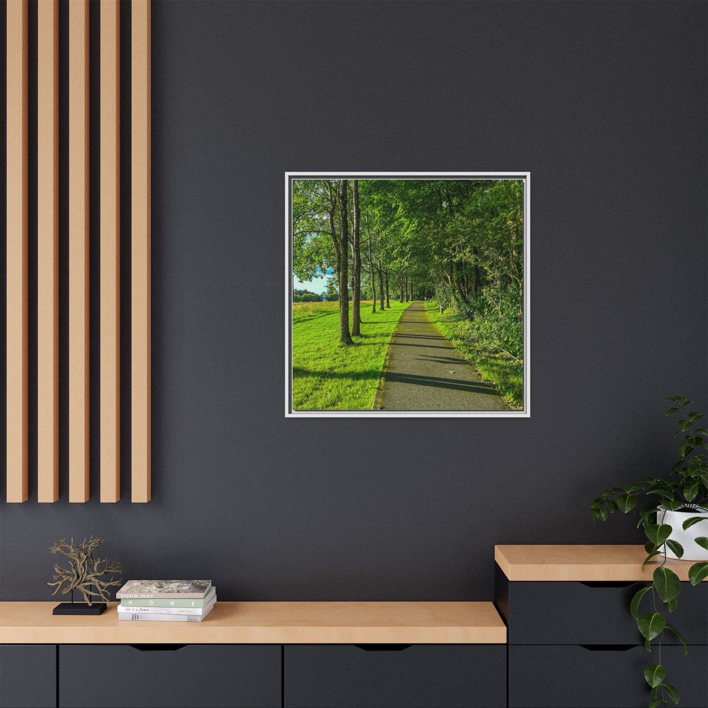 Listowel Town Park Matte Canvas, Framed (Multi-color)