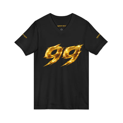99 Gold Flame V-Neck Tee KerryBoy